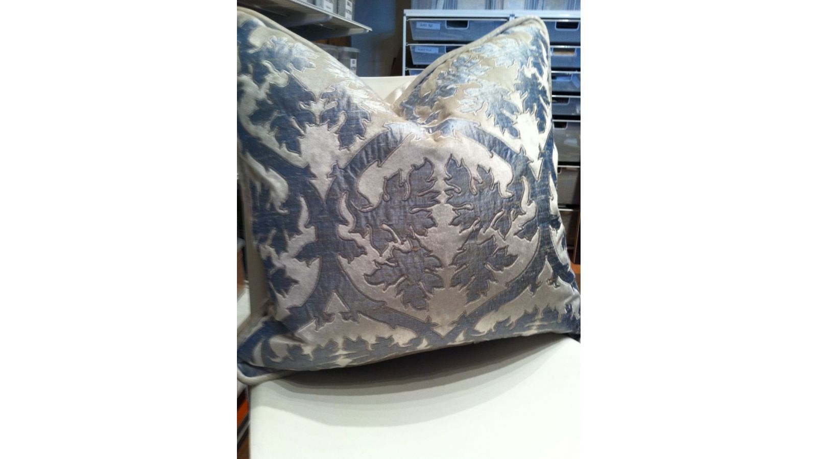 James Thomas Designed custom appliqued pillow